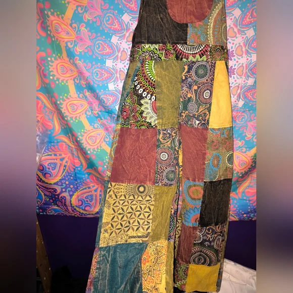 Kathmandu Colorful Patchwork Overalls - Picture 6 of 13